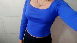 Blue Long Sleeve Top