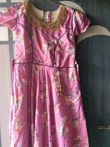 Pink Floral Ethnic Gown