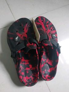Branded Red Black Crocs