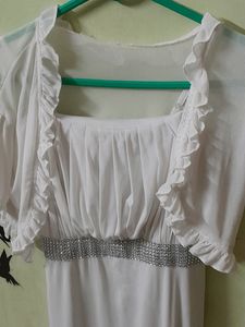 White Strap With Over Coat