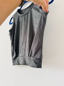 Gray Sleeveless Top
