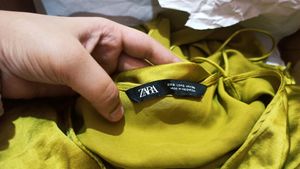 Zara Satin Wrap Party Dress Urbanic