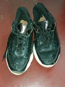 Black Sequin Sneakers