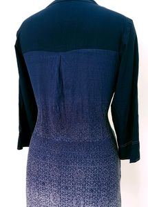 Blue Patterned Kurti Dress