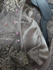 Lavender Gray Ethnic Gown For Weddings