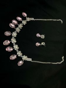 Elegant Floral Drop Necklace Set