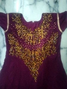 Elegant Purple Anarkali Kurta