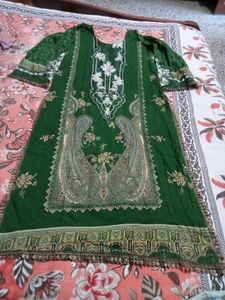 Patchwork Suit with Chiffon Dupatta