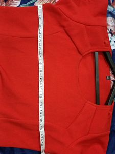 Red Wool Strechable New Dress 👗