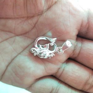 Pure Silver Om Pandent With Ganesha Ideal