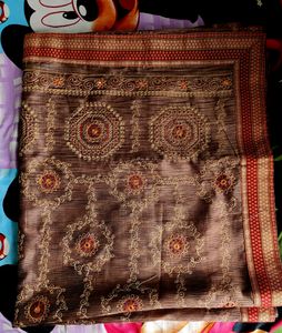 Elegant Design . Cotton Blend Saree. ...
