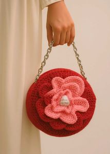 Woolen Red Rose Hand Bag 🌹