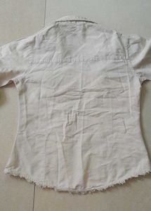 Light-colored, button-down shirt For Women