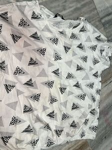 Patterned White T-shirt