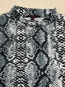 Snakeskin Print Top Branded From Ginger