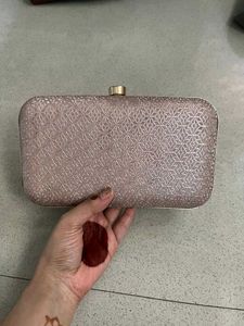 Shiny Pink Clutch For Women