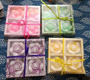 Elegant Rose Shaped Candle Gift Sets