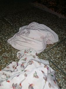 Silk White Kameez Plazzo Set