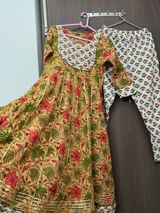 Pure Cotton Fully Flare Kurta Set For M