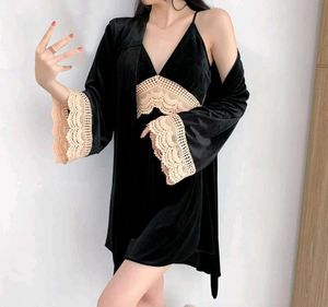 Velvet Black Backless Dress