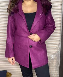 Elegant Purple Winter Coat