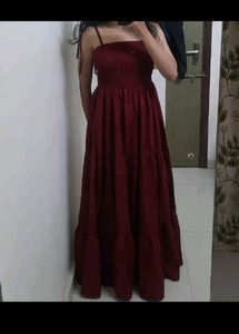 Elegant Maroon Maxi Dress