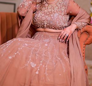 Elegant Beige Lehenga Set