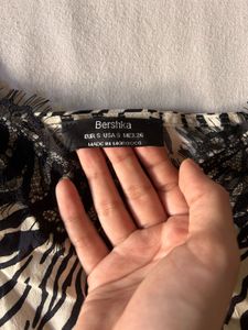 Bershka Laced Animal Print Strappy Top