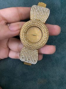 Elegant Gold Rhinestone Watch