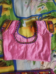 Rose Pink Saree With Blouse
