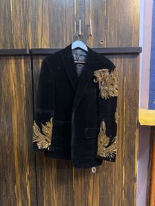 Embroidered Velvet Jacket