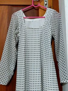 Elegant Polka Dot Anarkali Top