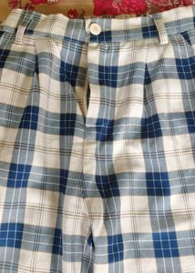 Blue Plaid Trousers