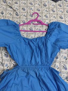 Blue Cutout Mini Dress