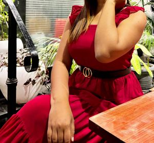Red Tiered Maxi Dress