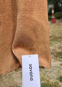 Stylish Two-Tone Ribbed Knit Wrap dress for Women