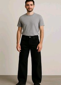 Wide Leg Black Jeans