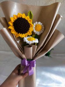 Crochet sunfloweran daisy Bouquet