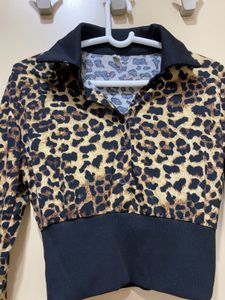Cheetah Print Crop Top