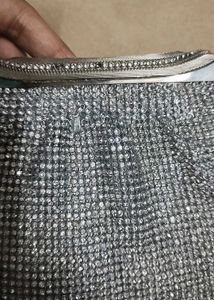 Silver Rhinestone Clutch............