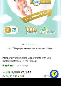 S 70 Pc Pampers Premium Care