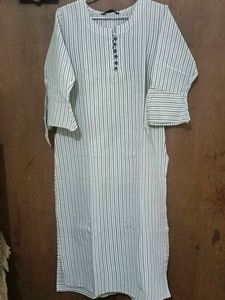 Striped long kurta plazzo set