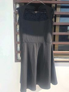 Elegant Black Fit & Flare Dress