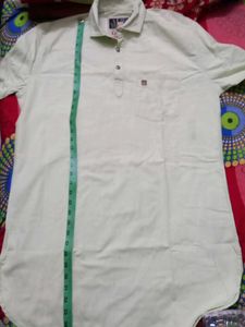 Men&#39;s Casual Green Kurta Shirt