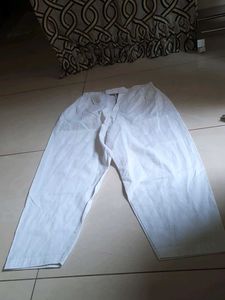 Mens White Ethnic Bottom Pyjama