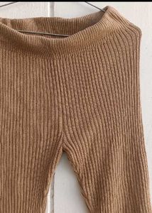 Ribbed Knit Flare Pants