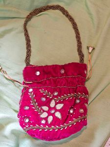 Pink Heavy Potli