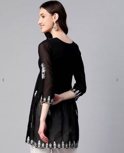 Embroidered Black Tunic…