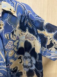 Bold Blue Abstract Shirt – Artistic Statement