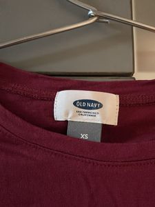 Maroon Peplum Long Sleeve Top – Old Navy
